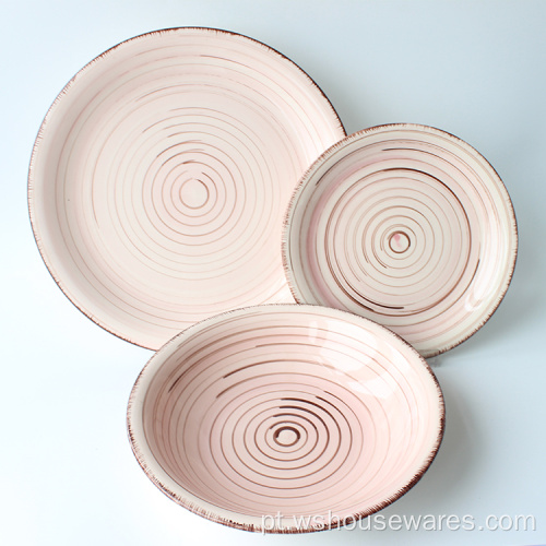 Tabela de mesa de cerâmica de luxo personalizada Sobremesa do restaurante
